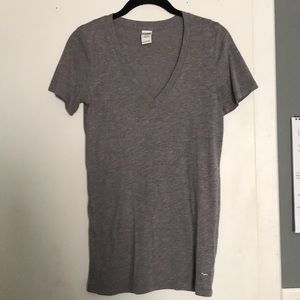 Grey v-neck tee shirt